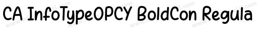 CA InfoTypeOPCY BoldCon Regular字体转换